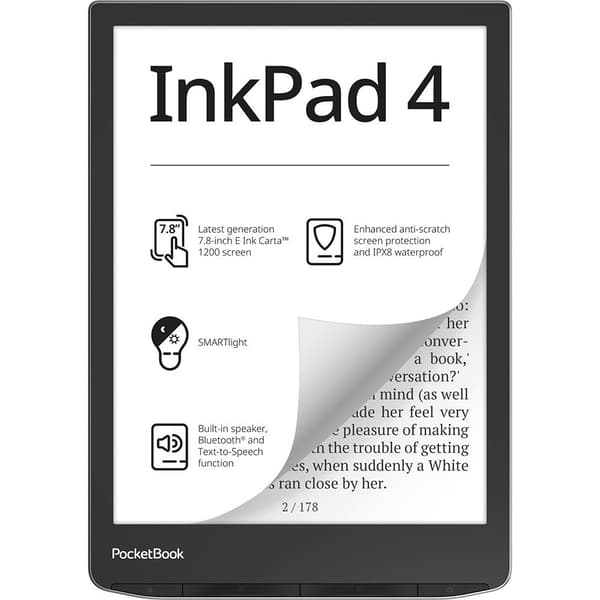 PocketBook InkPad 4 32 GB 7,8" e-bogslæser sort
