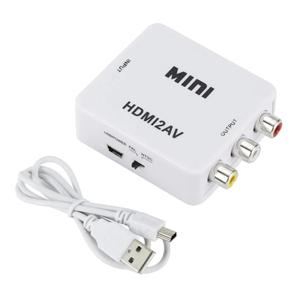 HDMI til AV billedkonverter med 3x RCA adapter