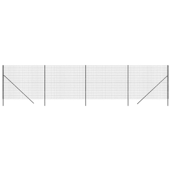 vidaXL trådnethegn, antracit, 1,6x10 m