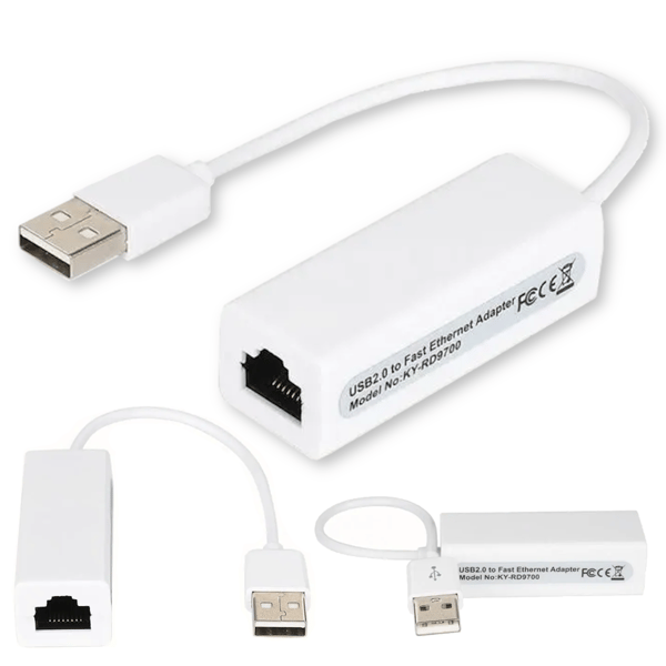 USB 2.0 Ethernet-adapter 100 Mbps RJ-45 LAN USB-A