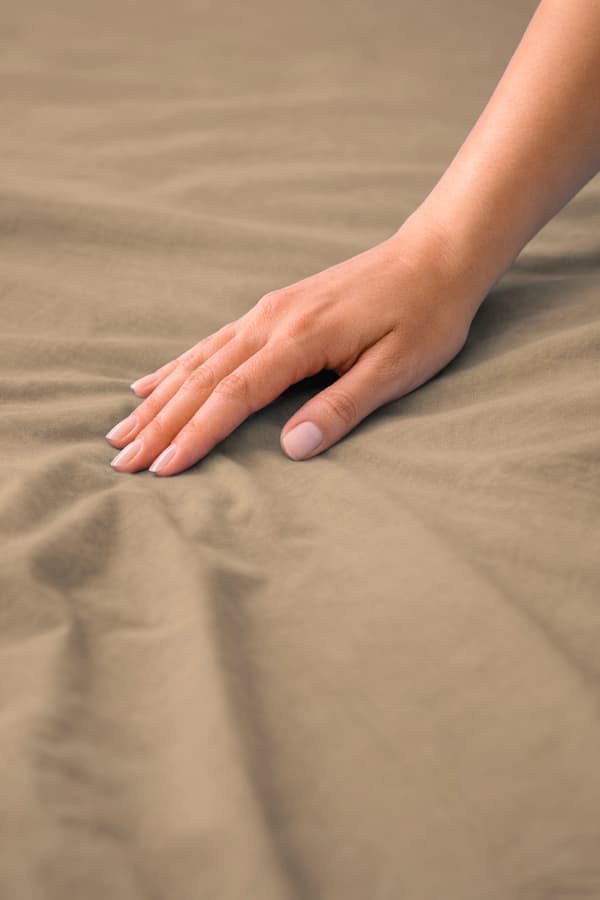 Bomullslakan utan elastik 200x220 noris mörk beige