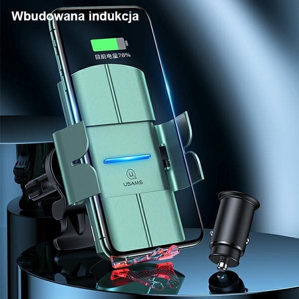 USAMS Induktionsholder US-CD133 10WAutomatic til ventilationsgitter sort/sort Starod CD133ZJ01