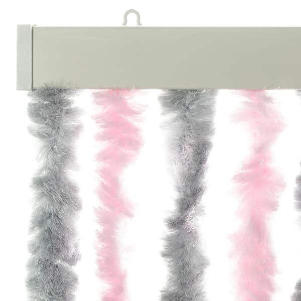 vidaXL Flugnät silverrosa 90x220 cm chenille