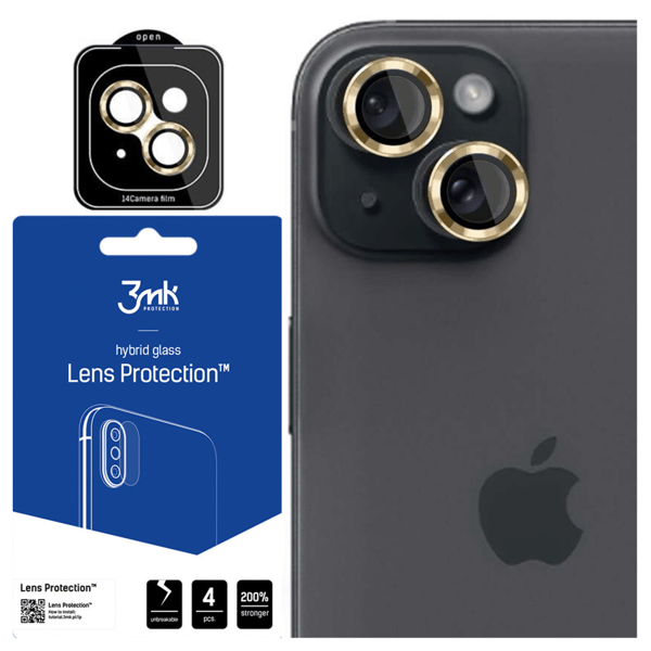 Apple iPhone 15 Plus - 3mk Linssinsuoja Pro Keltainen