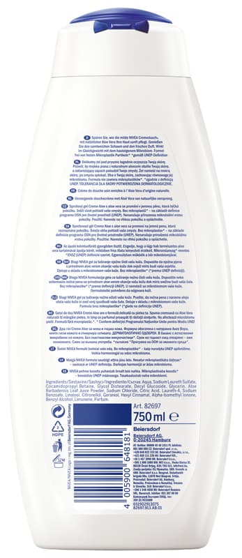 NIVEA Suihkugeeli Creme Aloe 750 ml