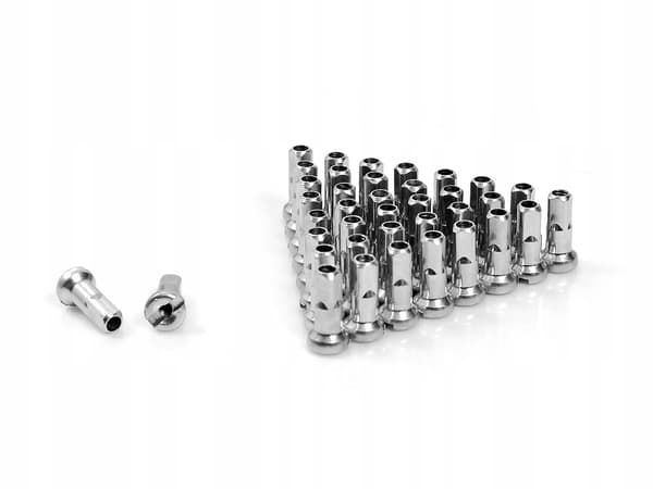 Set med 18 - CnSpoke STD14 rostfria ekrar, silver + nipplar