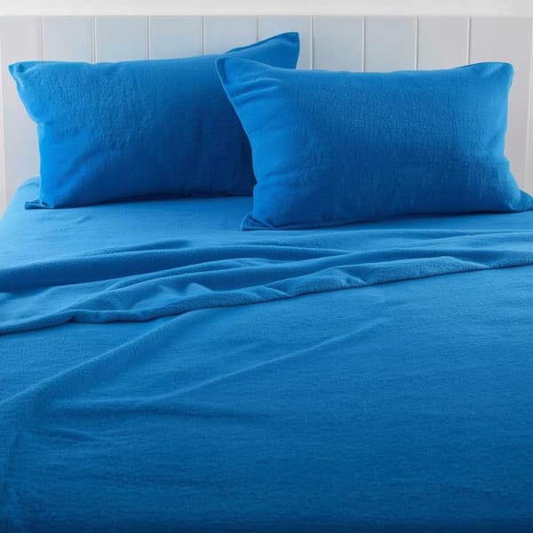 Lakan Thermosoft fleece - blå 90x200