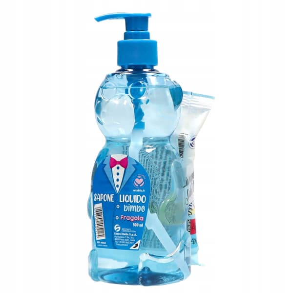 Setablu - Jordbær håndsæbe + GRATIS kropsservietter 500ml