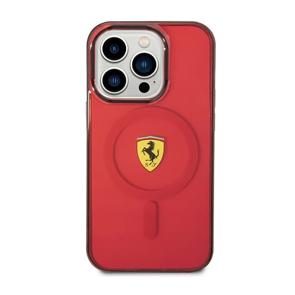 Ferrari läpikuultava MagSafe - iPhone 14 Pro Max -kotelo (punainen)