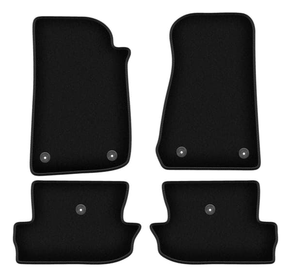 Velourmåtter BASIC sorte til Jeep Wrangler IV terreng (2017-)