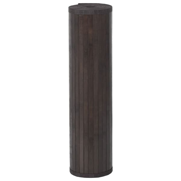 vidaXL Suorakulmainen matto, tummanruskea, 80x300 cm, bambu