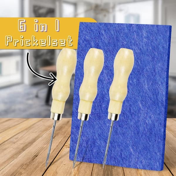 FILTKIT TIL BØRN GØR-DET-SELV HÅNDVÆRK 3x 25x20cm + 3 nåle