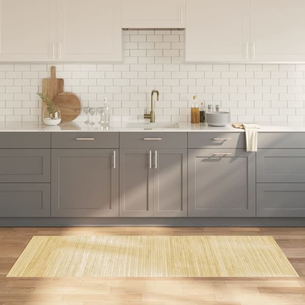 vidaXL Rektangulär matta, ljus naturfärgad, 80x200 cm, bambu