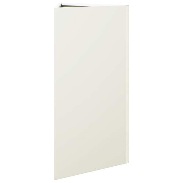 vidaXL Trädgårdskrukor, Set om 2, Vita, Triangulära, 40x34,5x70 cm, Stål