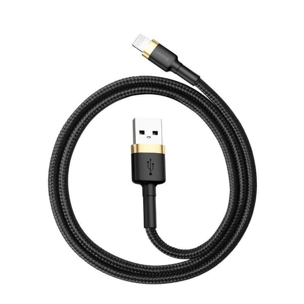 Baseus Cafule 2A USB Lightning-kaapeli 3m (kulta-musta)