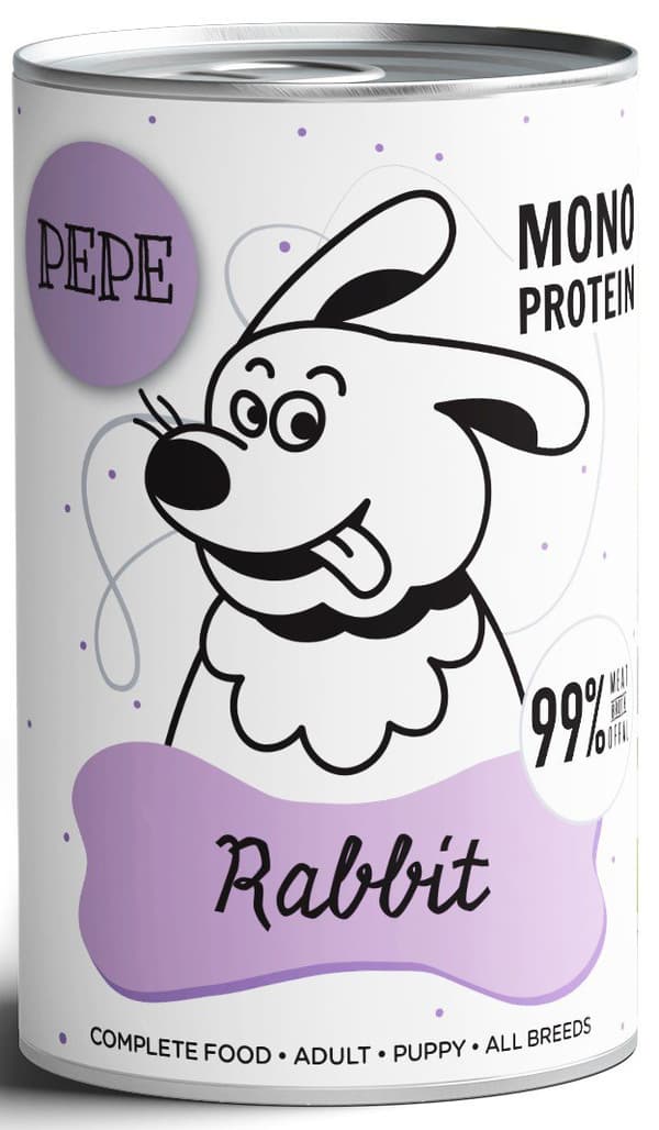 Kæledyrsboks | PEPE | Vådfoder til hunde 400g - PEPE Kanin | Kanin 400g