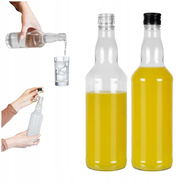 90x MONOPOL glasflaskor 0,5l för vodka monopolflaska 500 ml