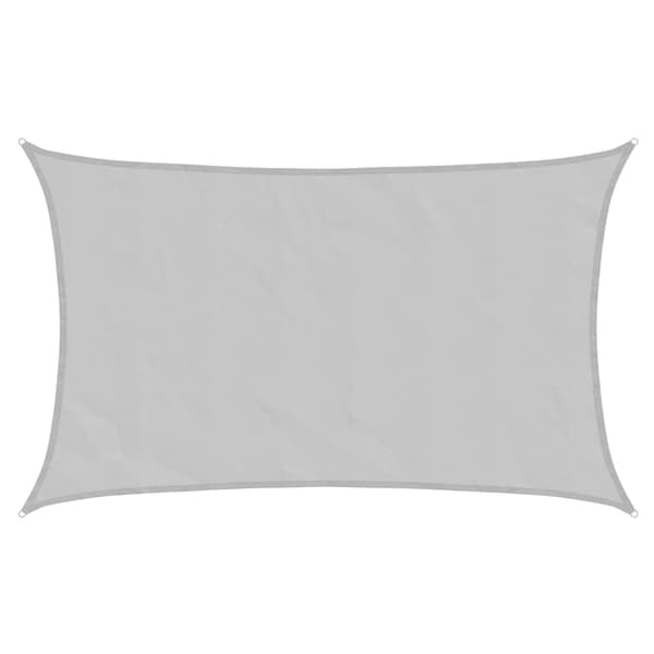 vidaXL skyggesejl lysegrå 8x5 m 100% polyester