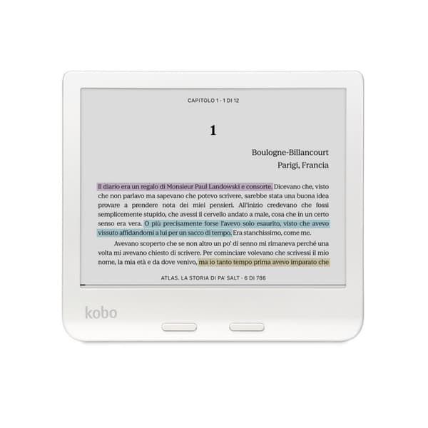 E-bok Kobo Libra Color 7 E-bläck Kaleido3 32 GB vit