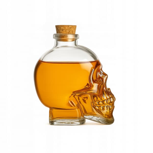 5x Skull Glaskaraff 100ml Alkoholflaska Presentdekoration