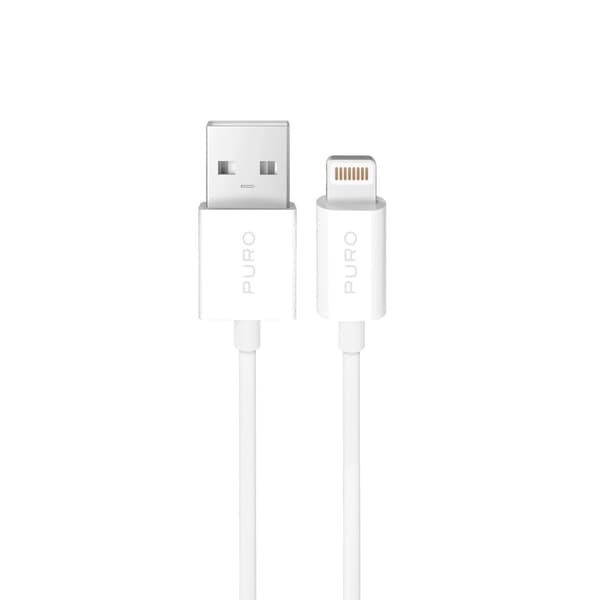Puro TPE 12W USB-A - Lightning-kabel 2m - Hvid