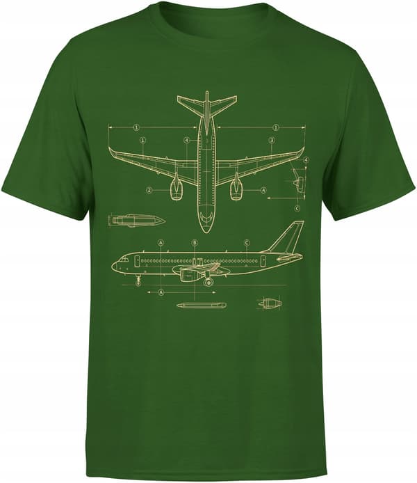 T-SHIRT FLYGPLANSPILOT FLYGTEKNISKT SCHEMA HERR TRYCK L