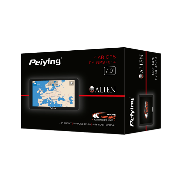 Auto-navigaatio GPS 7" Peiying Alien PY-GPS7014 + EU-kartta