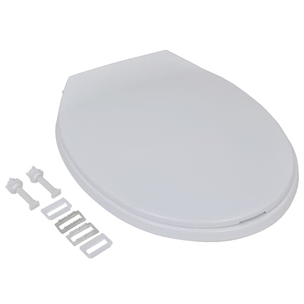 vidaXL Mjukstängande toalettsitsar, 2 st, plast, vit