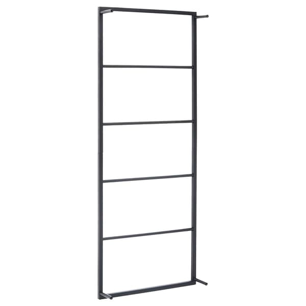 vidaXL Pyyheteline musta 45x10x115 cm teräs
