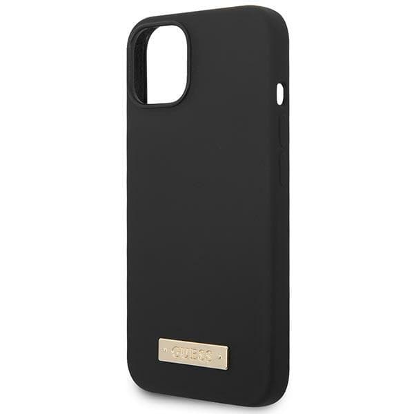 Guess GUHMP14MSBPLK iPhone 14 Plus/15 Plus 6,7" sort/sort hårdt cover silikone logoplade MagSafe
