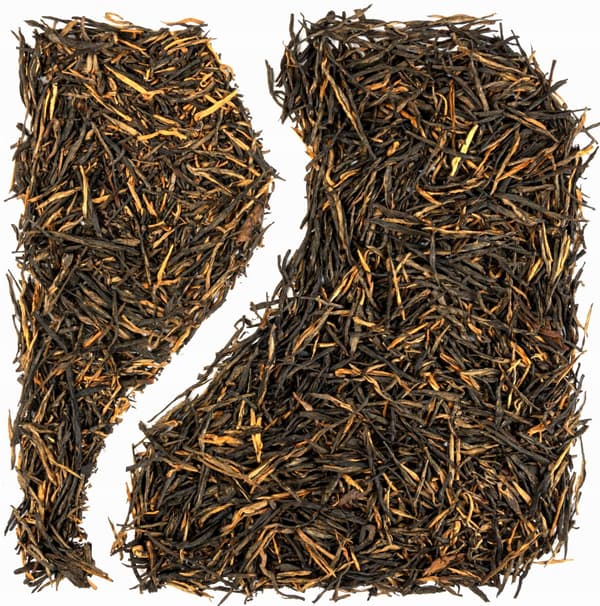 Sort løs te Black Needle lige sorte gyldne blade 50 g