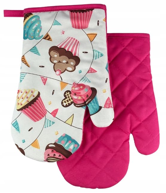 Ugnsvantar med magnet, 2 st., 18x27 cm, polyester