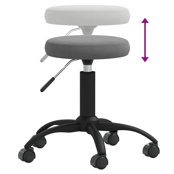 vidaXL Massagepall klädd i sammet mörkgrå