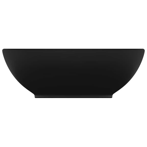vidaXL luksus oval håndvask mat sort 40x33 cm keramik