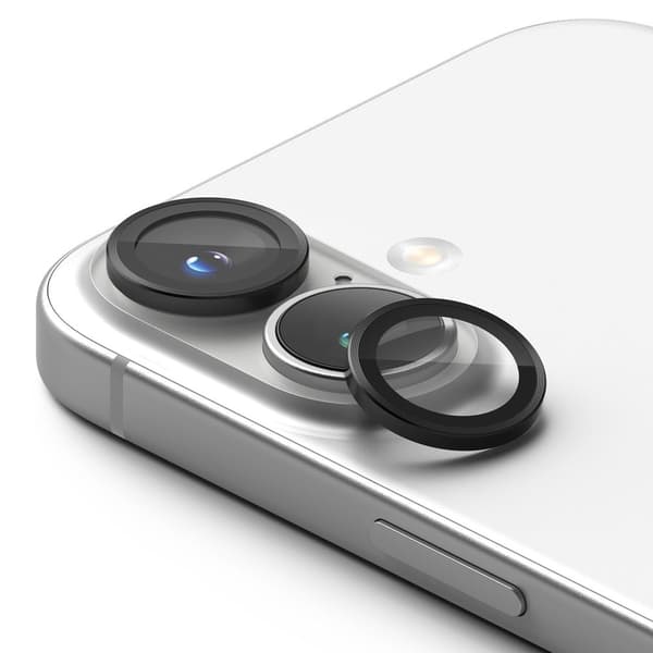 RINGKE KAMERABESKYTTER TIL 2-PAKNINGER TIL IPHONE 16/16 PLUS, SORT