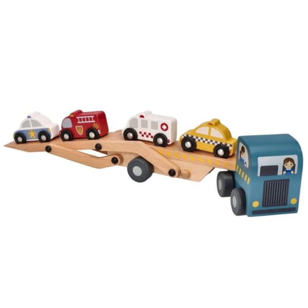 Træbjærgningsvogn med redningsbiler, Adam Toys