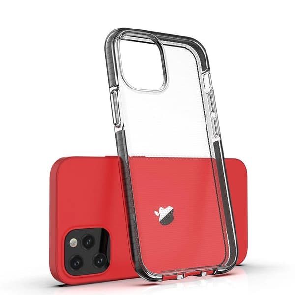 Spring Case gel-cover med farverig ramme til iPhone 13 Pro lyseblå