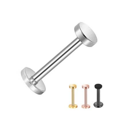 Labret platt ring silver - LGW-004 1.2/8/3