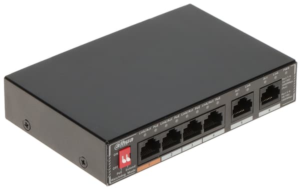 POE SWITCH SG1006P 4-PORTAR, 4 PoE DAHUA