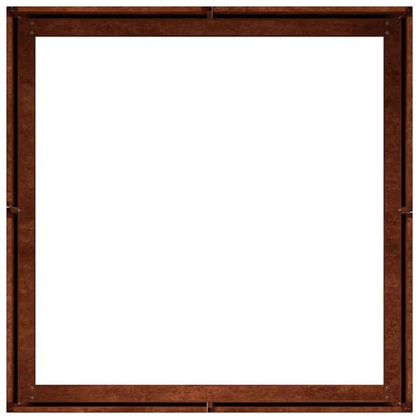 vidaXL rusten urtepotte 80x80x30 cm rustfrit stål