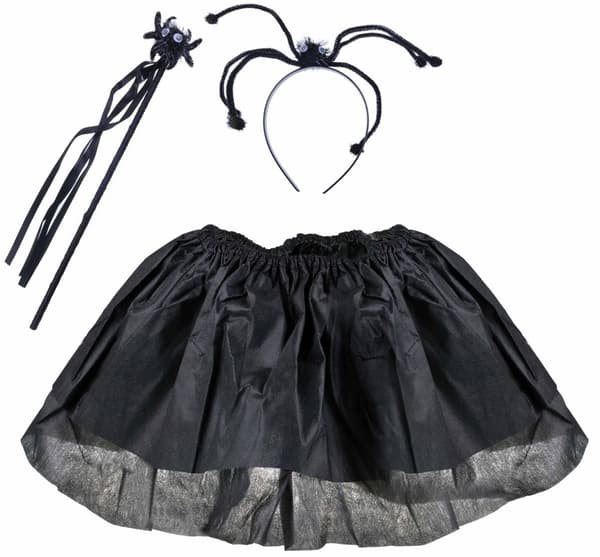 Edderkop Tutu Kostume Pandebånd Tryllestav Halloween