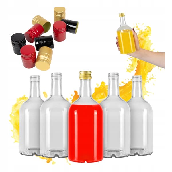 50x Moderna Blankflaskor 500ml + Kork För Likörer, Juice, Vin 0,5l