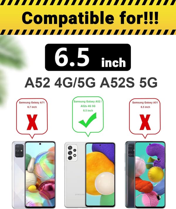 MAGNETISK FLIP-ETUIS TIL SAMSUNG GALAXY A52/A52s SORT PU-LÆDER