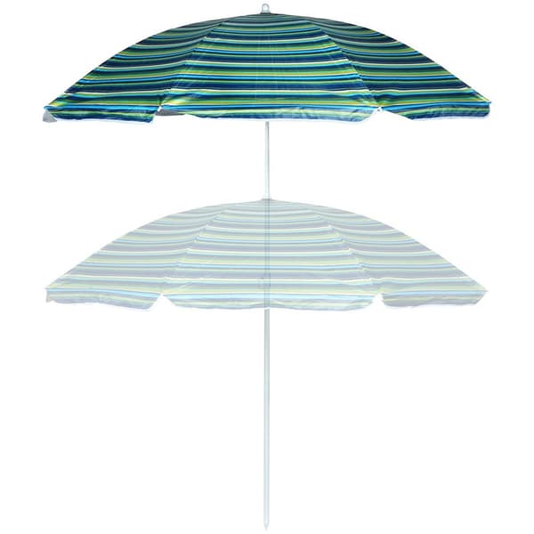 Strandparasol med fod 147 cm