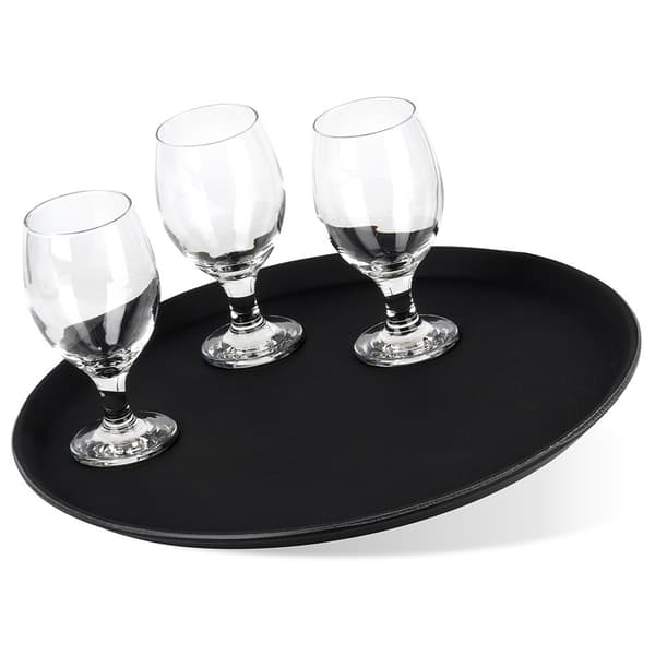 Servitörsbricka antislip svart 40 cm