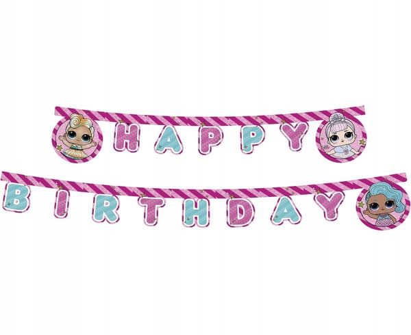 LOL Glitterati gratisbanner, 210 cm