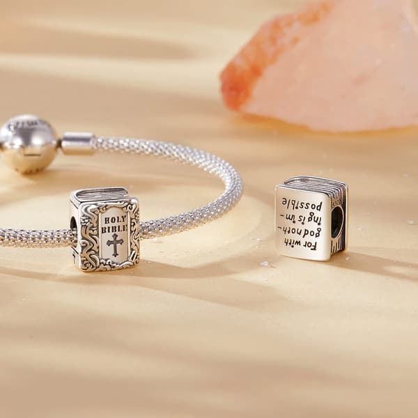 Bibelns silverpärla för modulärt armband