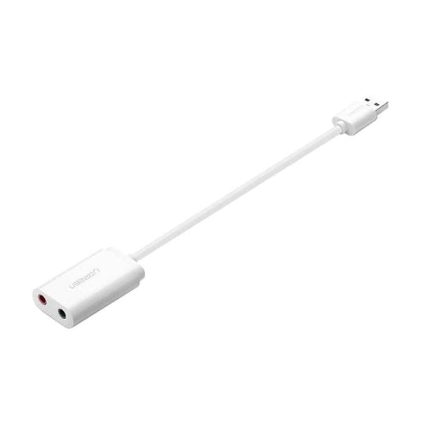 UGREEN US205 Externt USB-ljudkort 15 cm (Vit)