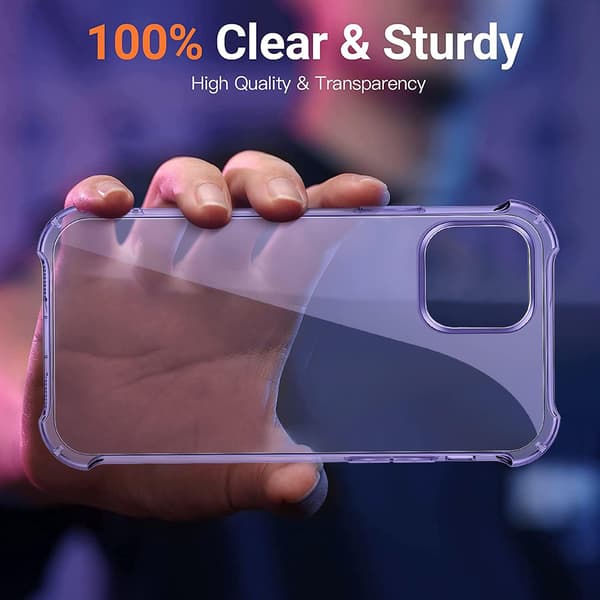 2X GLASSKAL TILL IPHONE 13 6.1 TRANSPARENT LILA