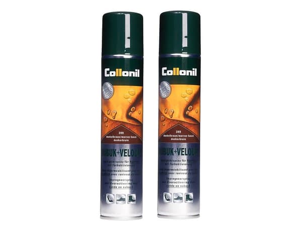 Collonil Nubuck + Velour 200 ml Impregnering för skor Mörkbrun 2-pack
